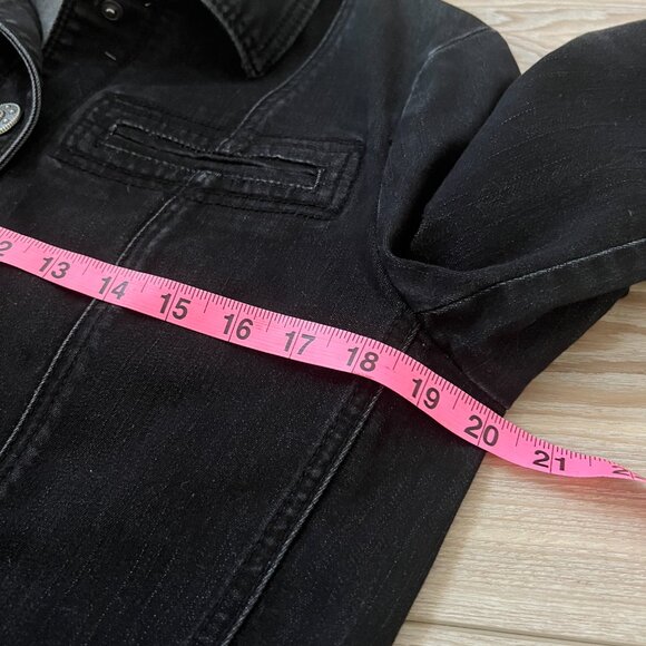 🖤FDJ French Dressing Denim Jacket - Unique Button Detail - Sz M - Picture 14 of 15